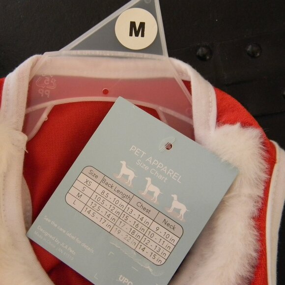 Urban Essentials Pets Christmas Dog Dress Plaid Skirt Holiday Red Gold NWT - Picture 4 of 4